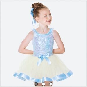 Revolution Costume Size Small Child Blue Tulle Skirt Dance Dress